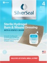 SilverSeal Burn dan Wound Dressing 124; Hydrogel Pads dengan X- Static Silver 124; Soothing, Moist & Protest 124; Burns, Cuts & Wounds 124; 4 Sterile Dressing