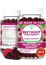 Lunakai USA Made Beet Root Gummies with Antioksidant Blend - Delicious Non-GMO Beet Chews, 60ct