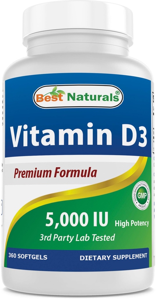 Terbaik Vitamin D3 5000 IU 360 Softgels