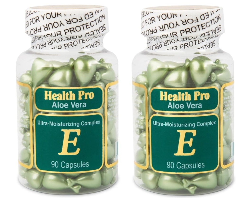 Vitamin E Skin Oil Aloe Vera, 90 Softgels (Paket 2)