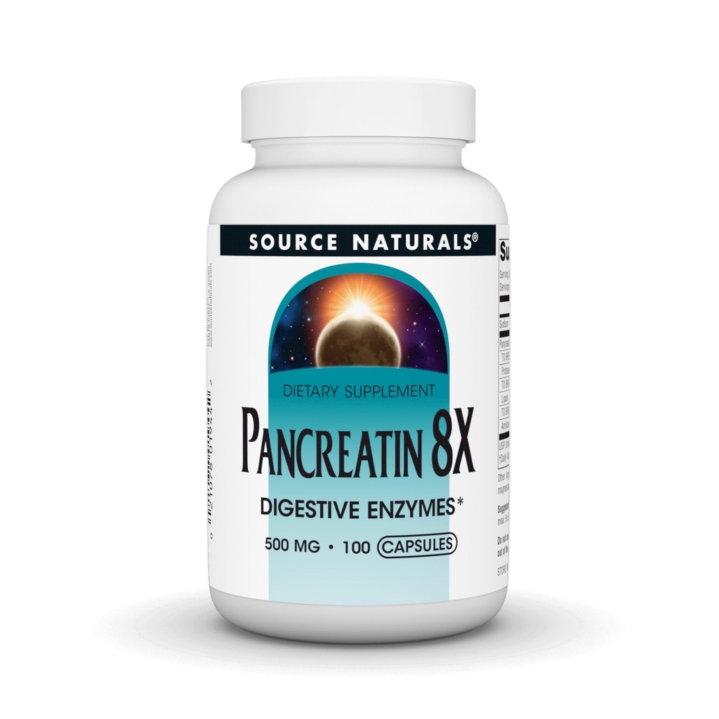 Sumber Pankretin 8X, 500 mg Enzymes Digeptical - 100 Kapsul
