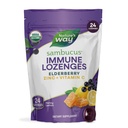 Nature 's Way Sambucus Zinc Lozenges dengan Elderberry dan Vitamin C, Honey Lemon Flavor, 24 Lozenges