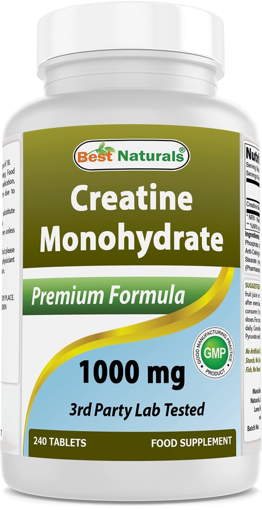 Terbaik Creatine Monohydrate 1000 mg 240 tablet