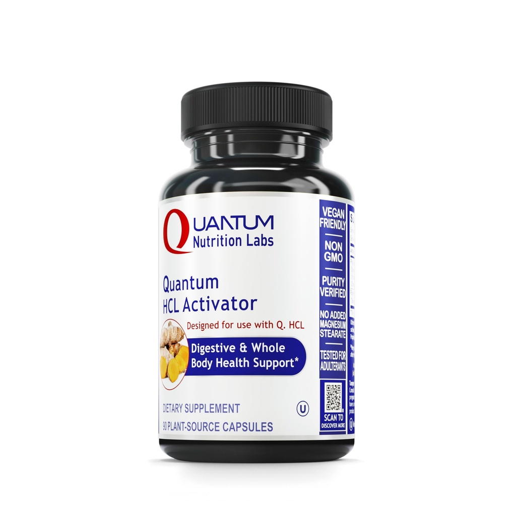 "Quantum Nutrition Labs HCL Activator" - "Pepsin Digetical Enzymes" untuk "Optimal Digetical Function for Men & Women", "Low Stomach Acid, Nutruent Absorpsi" - 90 Vegetarian Capsules