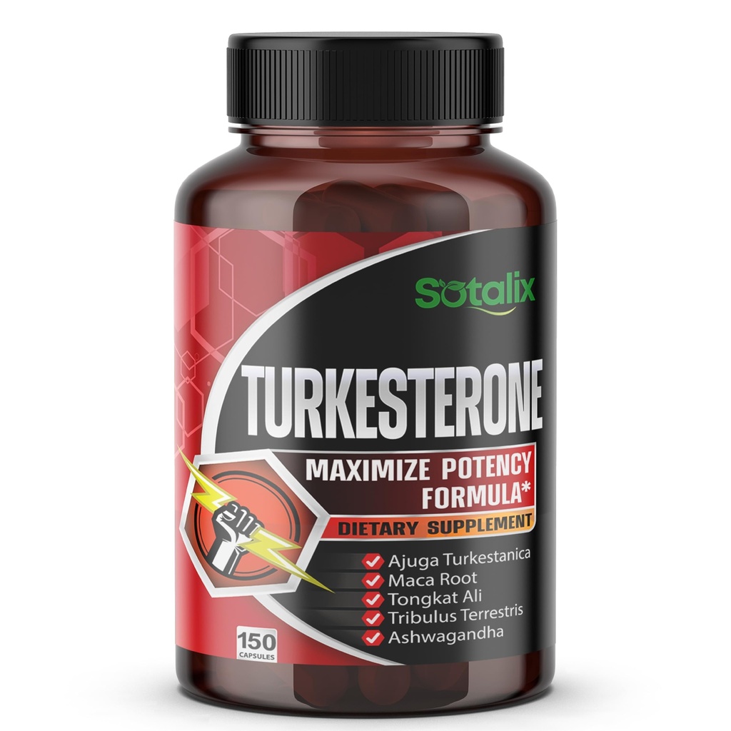 Ultra Turkesteron Ajuga Turkestanica Standardized 20% Turkesteron High Potency with Maca Root Tribulus Terrestris - Muscle Growth Energy Memory Support