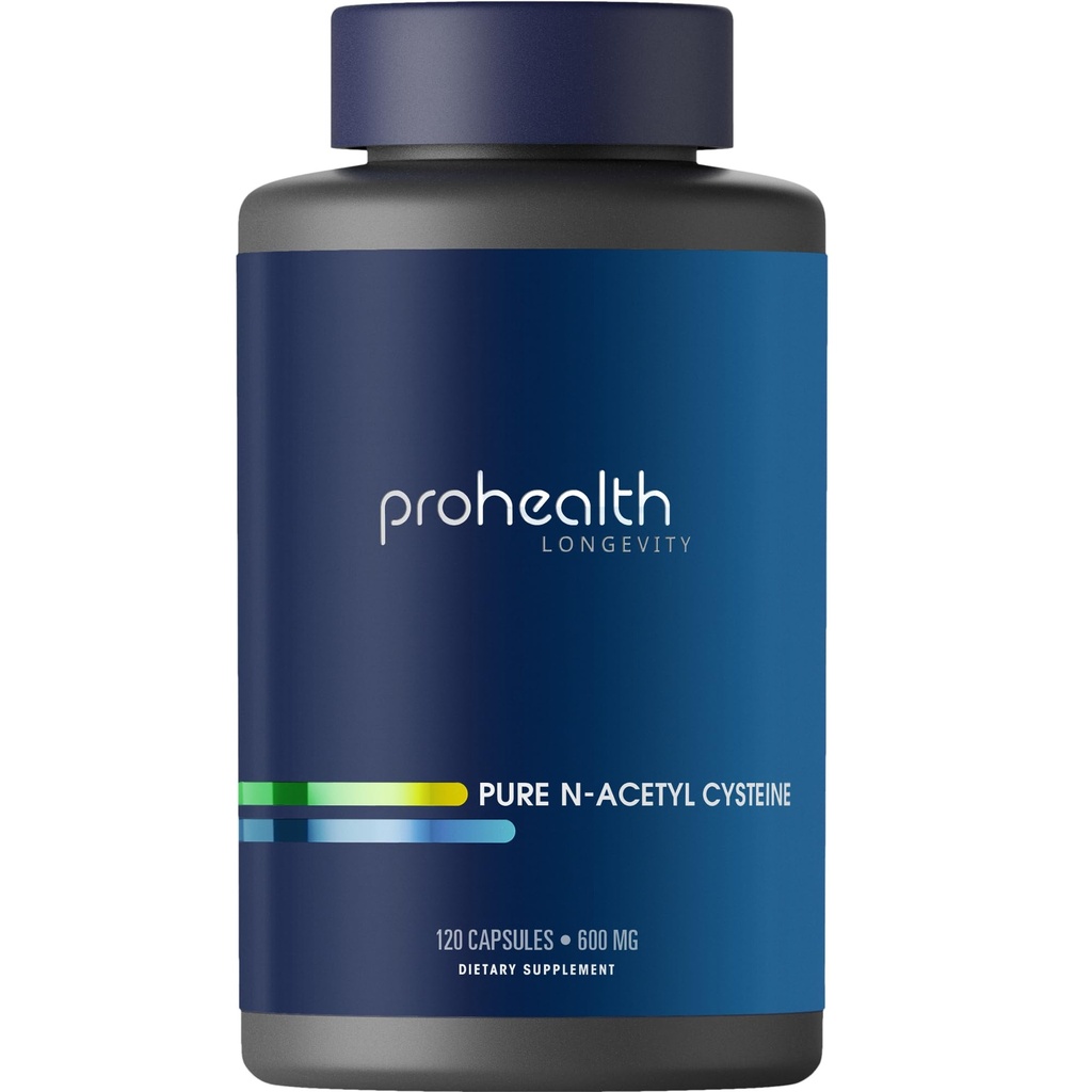 ProHealth Pure NAC - N-Acetyl Cysteine - Liver dan Hamirune Dukungan, AntioksidanGlutathione Boost, Cellular Kesehatan 124; 600 mg per Capsule 124; 120 Servings Attered 124; Third Party Test