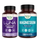 Sarjana Luna Sleep Aid & Magnesium Glycinate Chelate untuk Tidur, Relaxation, & Recovery (180 Kapsul)