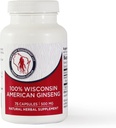 Dairyland American Ginseng Kapsul, 75 ct (2000 mg) - Terkonsentrasi Wisconsin Ginseng Root Extract - Suplemen Harian Herbal untuk Dukungan Imune