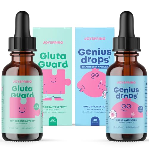 JoySpring Glutathione Liquid and Genius Drops Smartberry Vanilla for Children