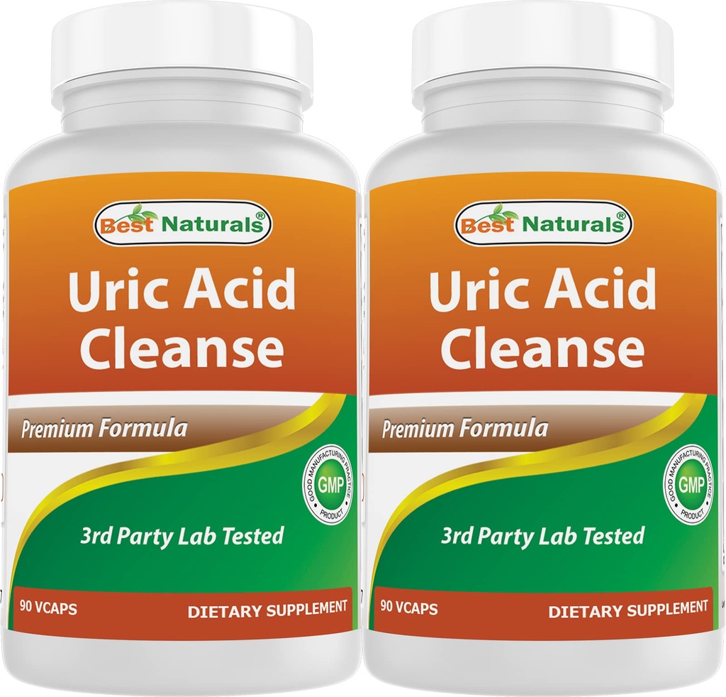 Terbaik Acid Uric Cleanse Vitamin untuk Pria dan Wanita - 90 Veggie Capsules (90 Cacah (Paket 2)))
