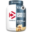 Dymatize ISO100 Whee Powder Isolat, Vanilla, 25g Protein, 3 Pound, 5.5g BCAAs, Kurang dari 120 Cal., Gluten Bebas, 1g Fat, 1g Sugar, 2g Carb (45 Pelayan)