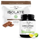 Isolasi Muscle Feast + Creatine Candy Bundle: 1 Whey Protein Isolate (Chocolate, 5lb) + 1 Creatine Candy (Lemon Lime, 360) Suplemen Premium, Vegetarian, Gluten Free