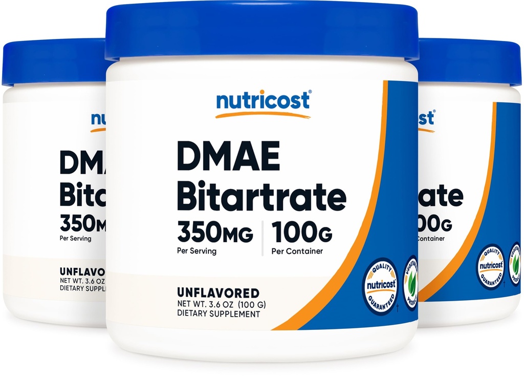 Nutricost Pure DMAE- Bitarstch Powder 100G (3 Botol)