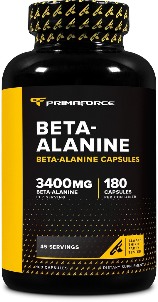 Primaforce Beta Alanine Capsules 3.400mg, 180 Capsules (45 Servis) - Mampu Beta-Alanine Suplemen