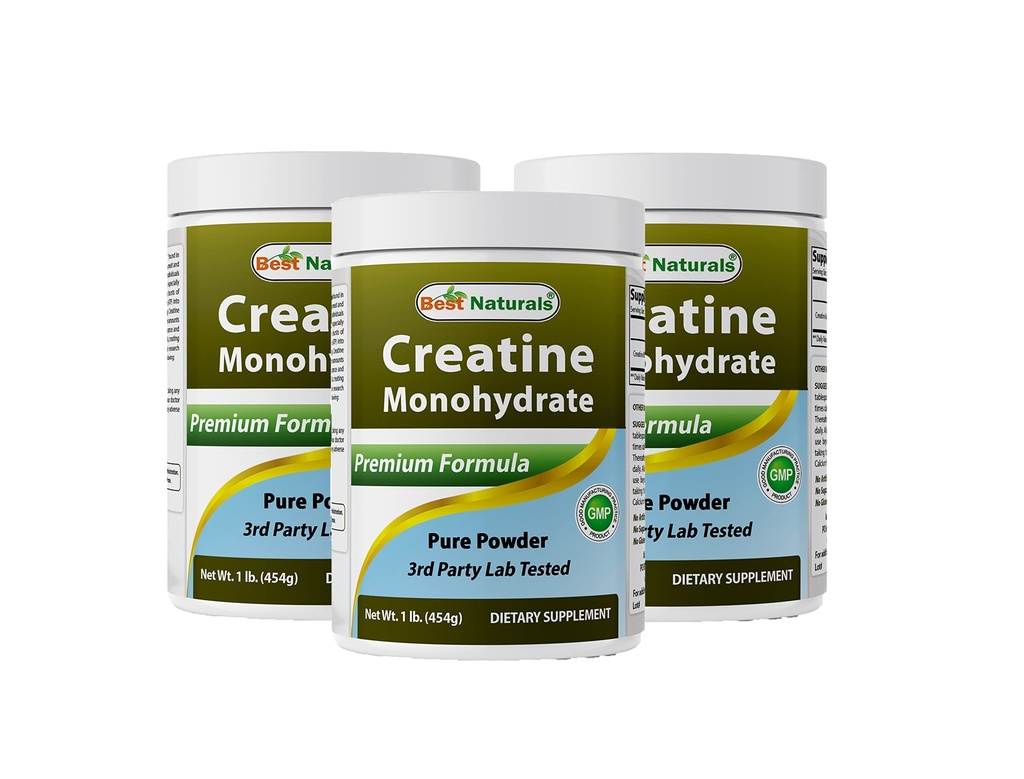 Terbaik Creatine Monohydrate 1 Lb Pure Powder (1 LB (Paket 3)))