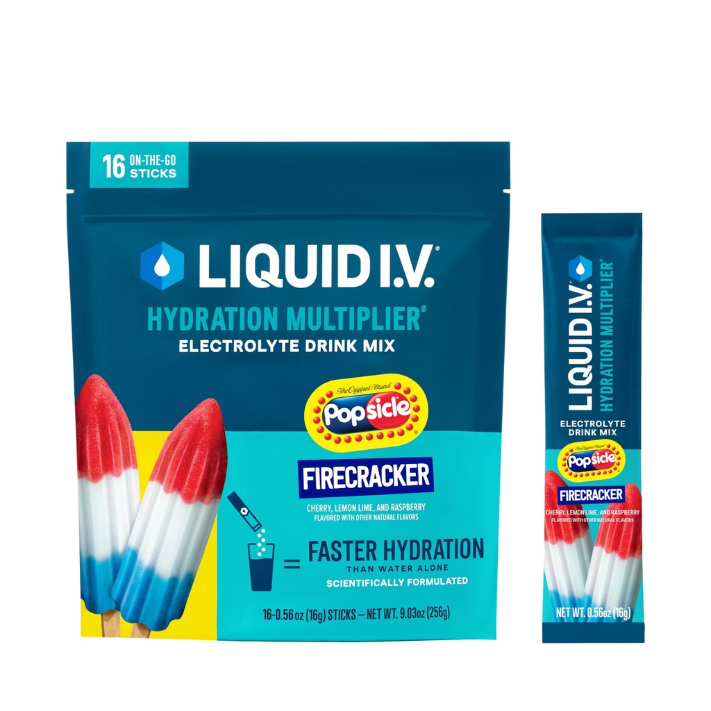 I.V. £Hydration Multiplier - Popsicle Petasan 124; Electrolite Powder Drink Mix 124; 1 Pack (16 Servis)