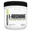Suplemen NutraBio L-Arginine, 750mg Nitric Oxide Precursor, Support Blood Flow, Vascular Health, and Muscle Growth, 250g