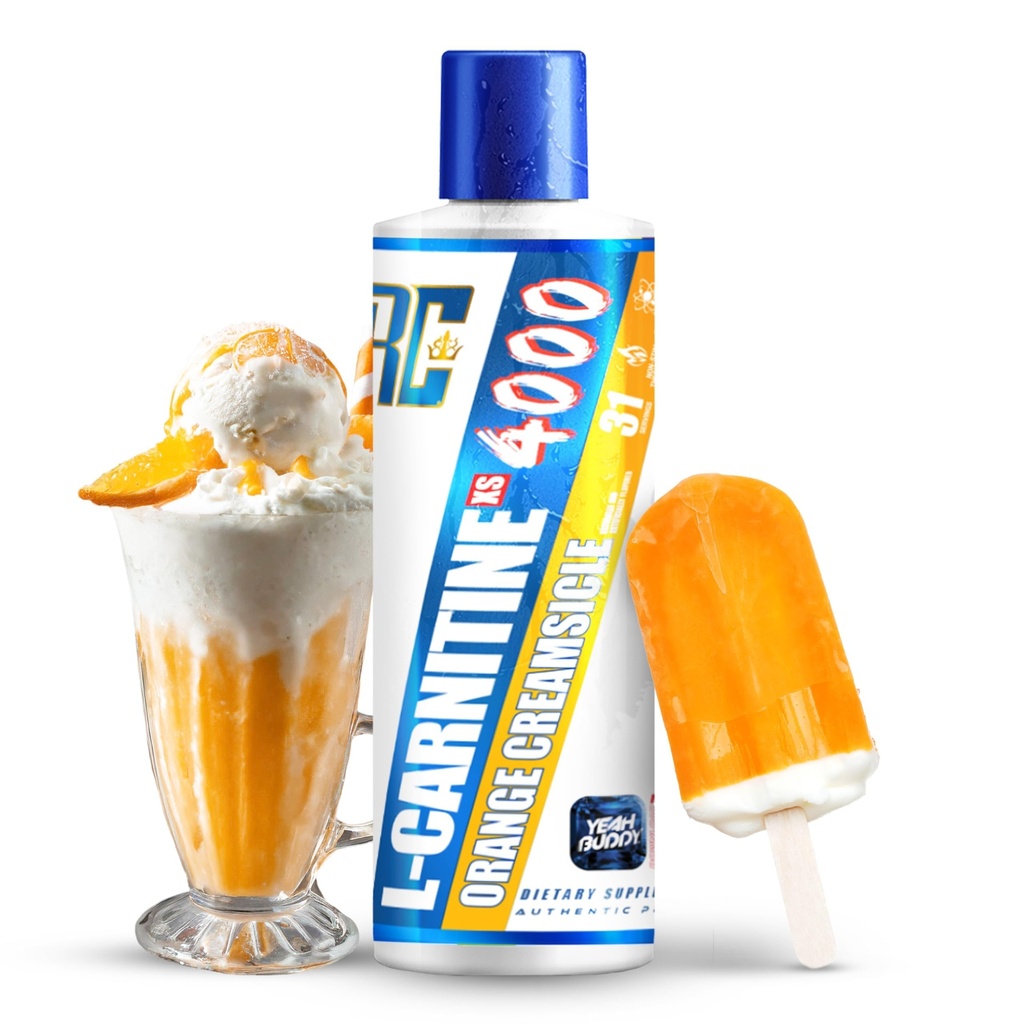 Ronnie Coleman Signature Series L Carnitine XS 4000 Liquid, Stimulant Free, Sugar Free, Zero Carbs, Lean Muscle Energy Support for Men & Women, 16 Oz (16 Oz, Orange Creamsicle (4000)