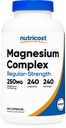 Kompleks Magnesium Nuklir 250mg, 240 Kapsul - Magnesium Oxide, Citrate, dan Glycinate - Gluten Free dan Non- GMO