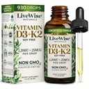 Vitamin D3 dengan K2 Liquid Drops, All Natural, Non-GMO, 1208iu D3 dan 25mcg K2 (mk7) per Serving, Dukung Bones Anda, Imune Sistem dan Tingkat Energi, dengan atau tanpa Peppermint Oil
