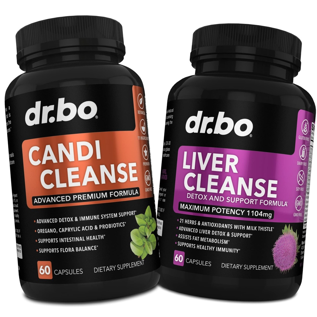 Tambahan Dukungan Liver Liver Cleanse - Penyeimbangan Kontrol Probiotik Pelengkap untuk Perempuan & Pria - Oral Herbal Oregano & Caprylic Acsules, Kasules Care Kaldu Kaldu & Milk Thistle Dandelion