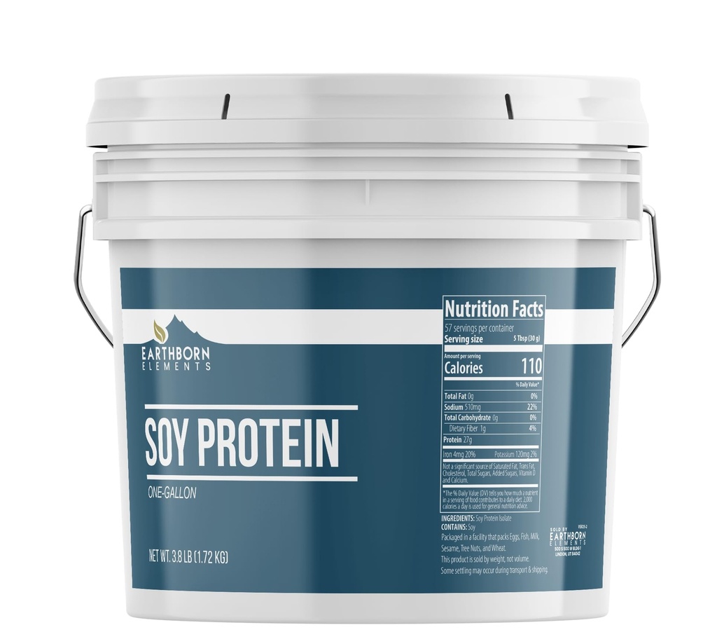 Elemen Terlahir di Bumi Bucket Soy Protein 1 Gallon, Selalu Murni, Smoothies & Shakes (60.8 Ounces)