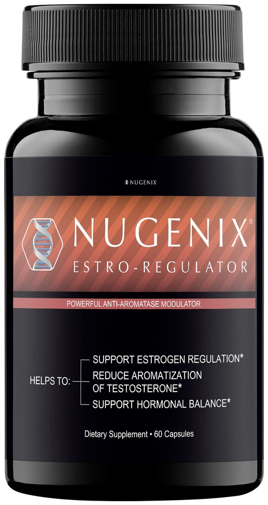 Nugenix Estro- Regulator - Tambahan DIM, Estrogen Blocker untuk Men and Aromatas Inhibitor, Testosterone Booster - 60 Kapsul