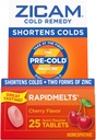 Zicam Cold Remedy Zinc RapidMelts, Cherry Flavor, Homeopathic, Cold Shortening Medicine, Shortens Cold Durasi, 25 Count (Paket 2)