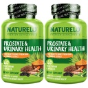 NATURELO Prostate & Urinary Health, Comprehensive Formula dengan Saw Palmetto, Pygeum, Tumeric, Plant Sterns, Brokoli dan Lycopene, 60 Vegetarian Capsules (Paket 2)
