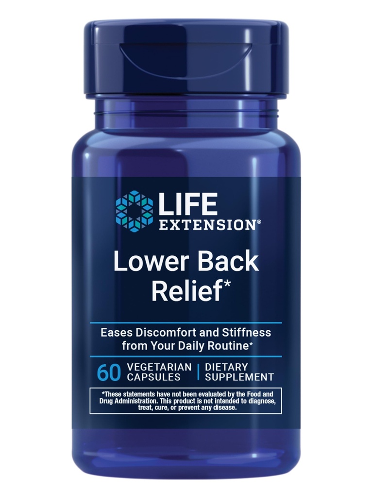 Hidup Extension Back Relief, Cina Chaste Tree, Ginger Extract, untuk ketidaknyamanan Lower Back dan Occational Stiffness, Non-GMO, Gluten Free, Vegetarian, 60 Capsules
