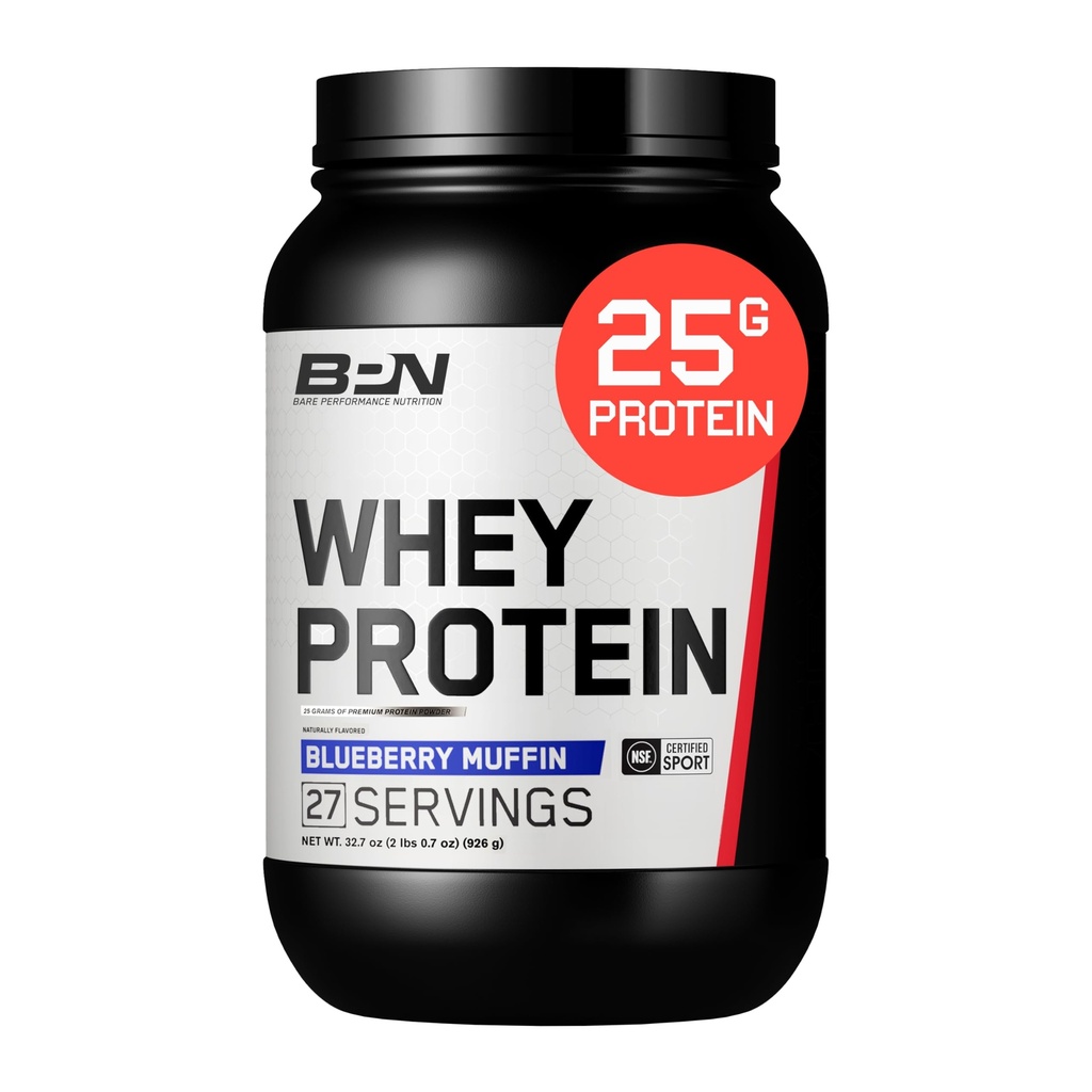 BAE PERFORMUCE NUTRITISI, BPN Whey Protein + Casein Powder Blend, Blueberry Muffin, 25g Protein per Serving Supports Lean Muscle Recovery, 27 Services Party Tested