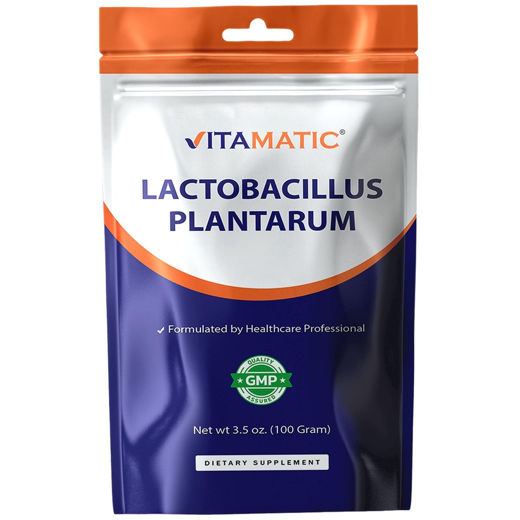 Vitamatic Lactoillus Plantatum Probiotic Powder - Digetical Health Support - 100 Gram (3.5 OZ) - 100 Servis