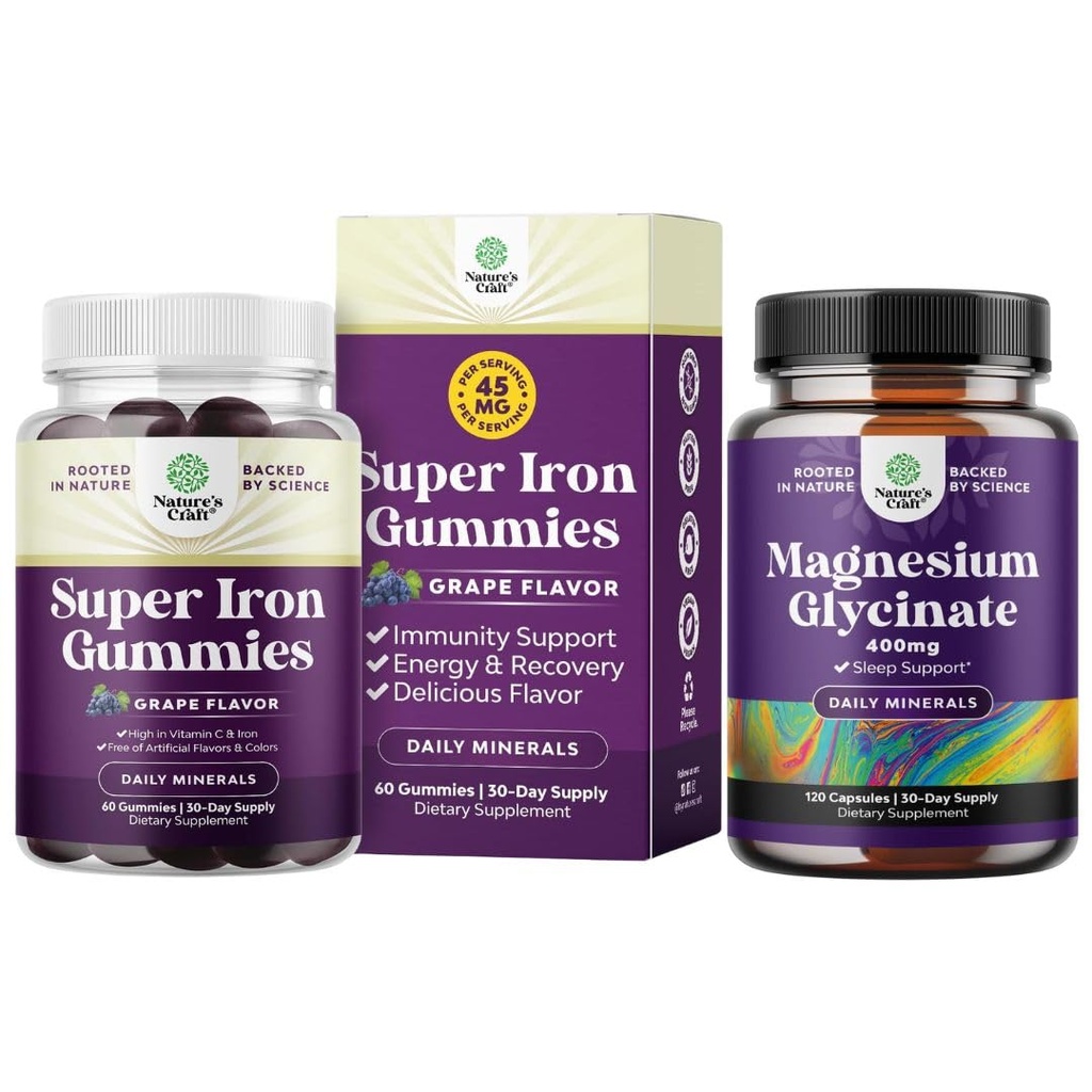 Bundle of Delicious Iron Gummies for Women and Men
