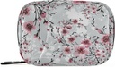 Naanle 7 Day Cherry Blossom Pill Organizer Bag dengan Zipper, Portabel Kasus Mingguan, Kompak Ukuran untuk Tambahan Vitamin