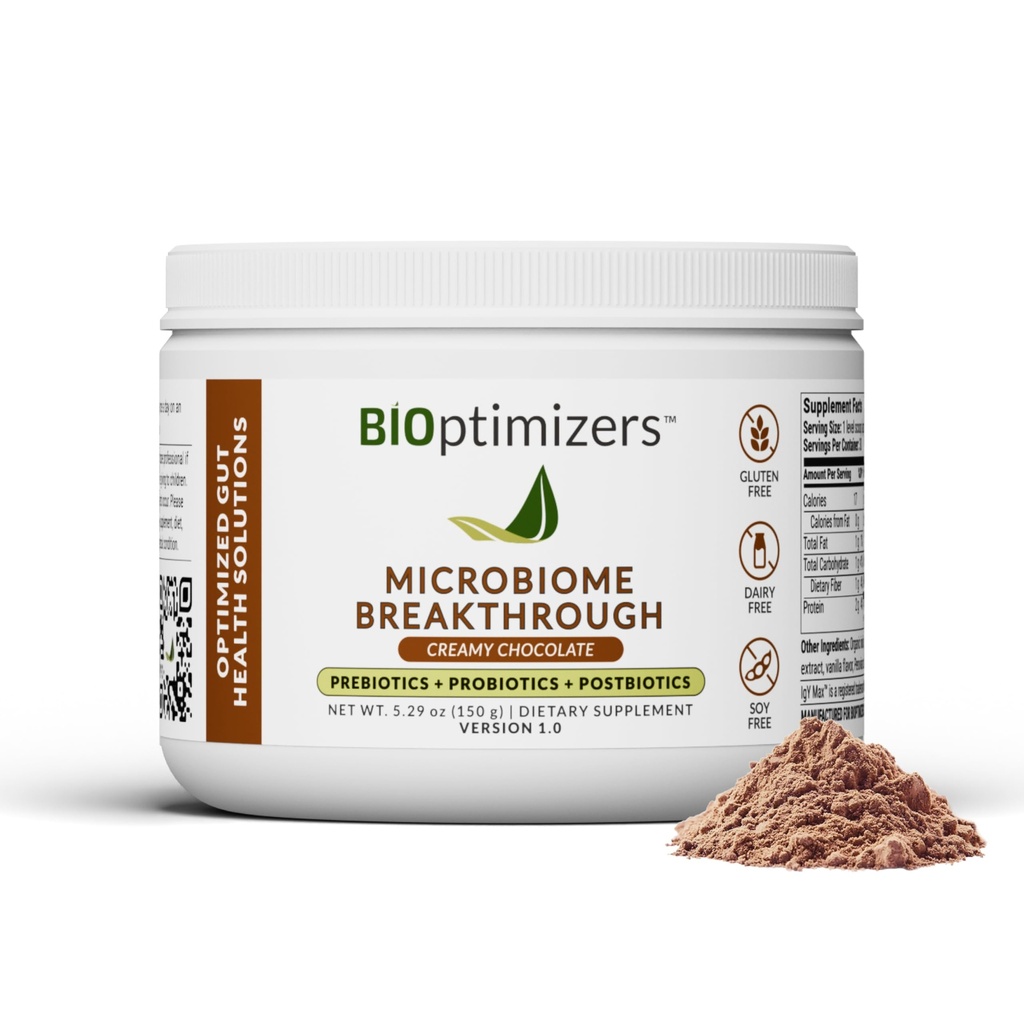 Microbiome Breakthrough Repair Powder - Chocolate Flavor - Memiliki Strains Lacleillus, Bone Broth & Collagen - Sumber L- Glutamine - Gas & Bloating Relief - Meningkatkan Kesehatan Gut - 30 Pelayan - 150g