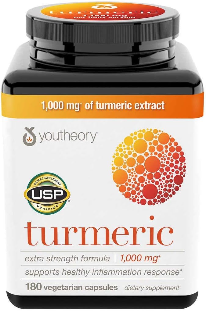 Youtheory Turmeric Ekstra Kekuatan 1000mg (180 Cacah) (3 Paket)