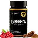 Berberine dengan Cinnamon Ceylon 1200mg - 97% Purity- Non- GMO, Gluten- Free, Buruh Tested Vegan Berberine Suplemen (120 Count)