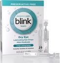 Berkedip air mata Lubricating Eye Drops Preservative, Moisturizing & Soothing for Mild to Moderate Dry Eye, with Hayaluronate, Reduces Discomfort, Long- Lasting Hydration, 0.01 Single- Gunakan Vials, 25 Count