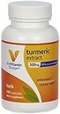 The Vitamin Shoppe Turmeric Extract 300mg, Standardized Herb That Supports Cellular Health & provides Antioksidant Benefit with 95% Curcumin and 65mg of Calcium (100 Capsules)