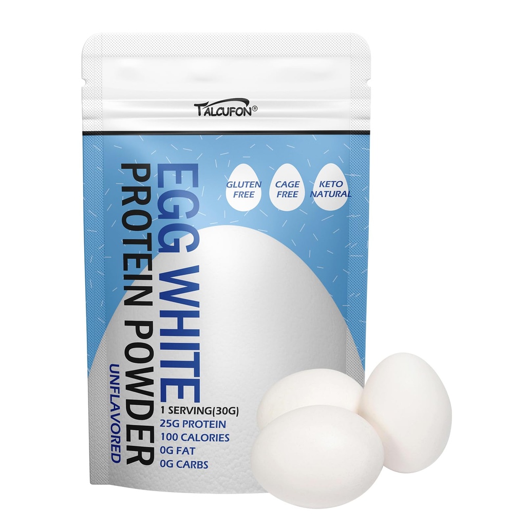 Egg White Protein Powder 8Oz Pasteurized No Addonitives, High Protein, Gluten- Free Ideal untuk Baking and Cooking, Unflafeted 227G