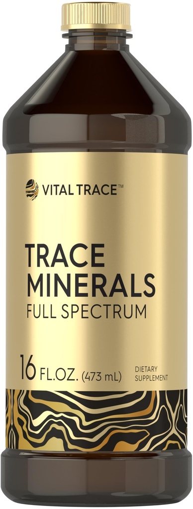 CarlyTrace Mineral Suffate 124; 16 fl oz 124; Full Spectrum with Magnesium Magne4; Liquid Complex with Sulfate, Lithium, and Boron 124; Vegetarian. None-GMO & Gluten Free Aver4; by Vital Trace