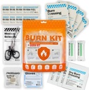 RHINO RESCUE Burn Kit, 4pcs Burn Dressings 4x4, "8pcs Burn Gel 5g, 4pcs Burn Pads, Pertment Kit Cooling Cream Relief dengan Bandage, Nitrile Gloves, Gunt, Tape, HSA / FSA Eligly