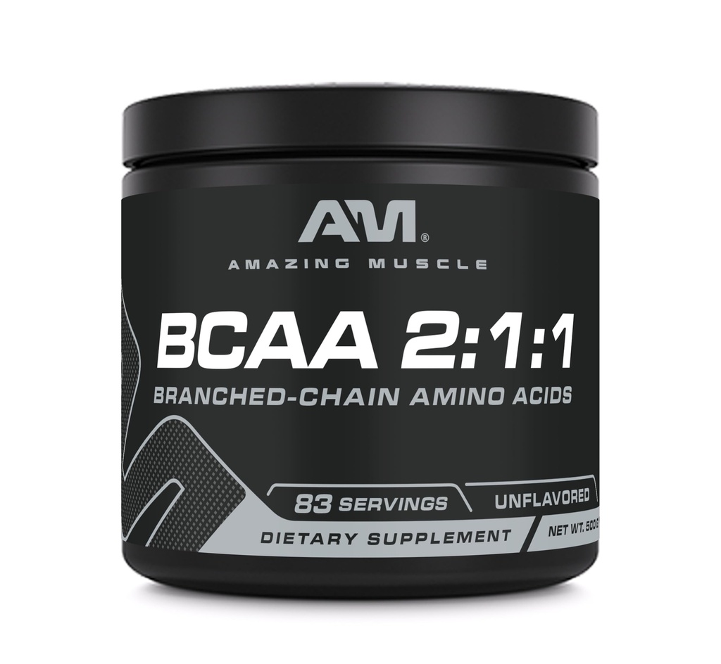 Amazing Muscle BCAA Amino Tambahan 124; 2: 1: 1 Branched Chain Amino Acid Ratio 124; Unflafeted 12.4; Net Weight 500 Grams (1.1 Lb) Non-GMO 124; Gluten- Free 124; Dibuat di USA