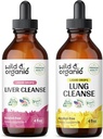 Wild & Organic Liver Cleanse Tasture 4 fl oz & Lung Cleanse Tacture 4 fl oz