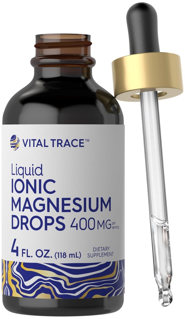 Carlyle Ionic Magnesium Liquid Complex 124; 400mg 124; 4 fl oz 14; Vegetarian Drops 126; Non-GMO & Gluten Free Supplemen 124; oleh Vital Trace