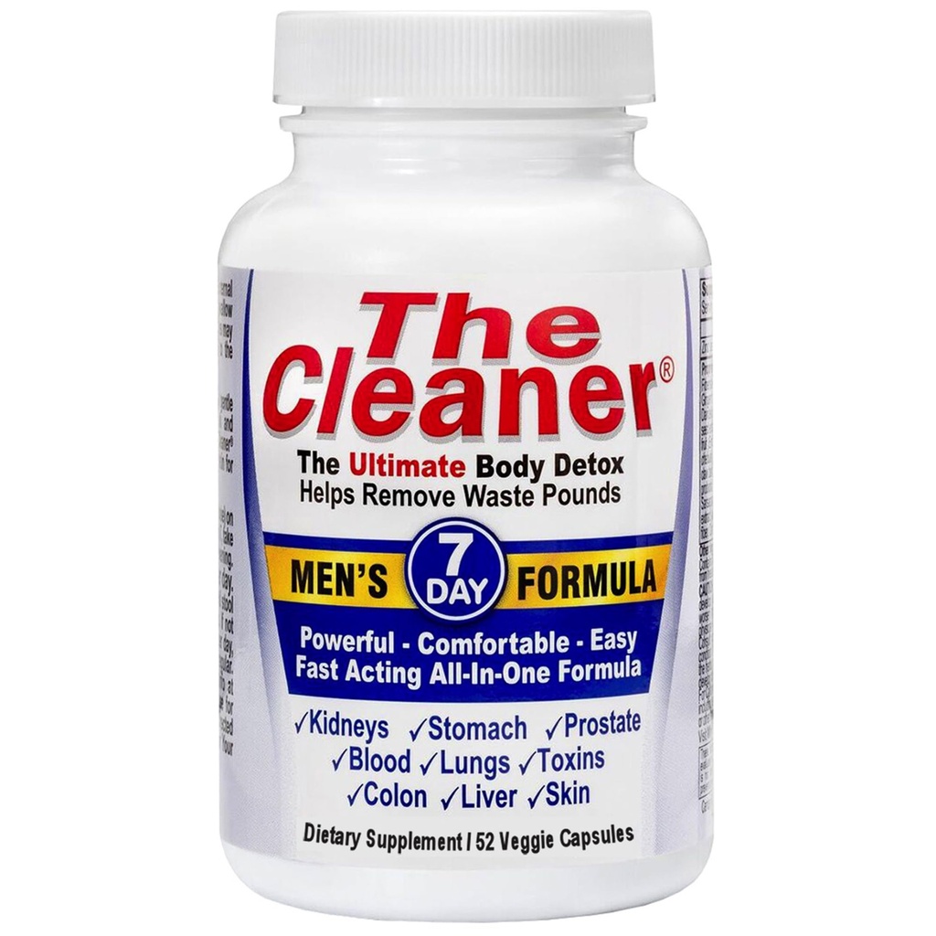 Century Systems The Cleaner Detox, Powerful 7-Day Complete Internal Cleansing Formula for Men, Dukung Kesehatan Digetical, 52 Vegetarian Capsules