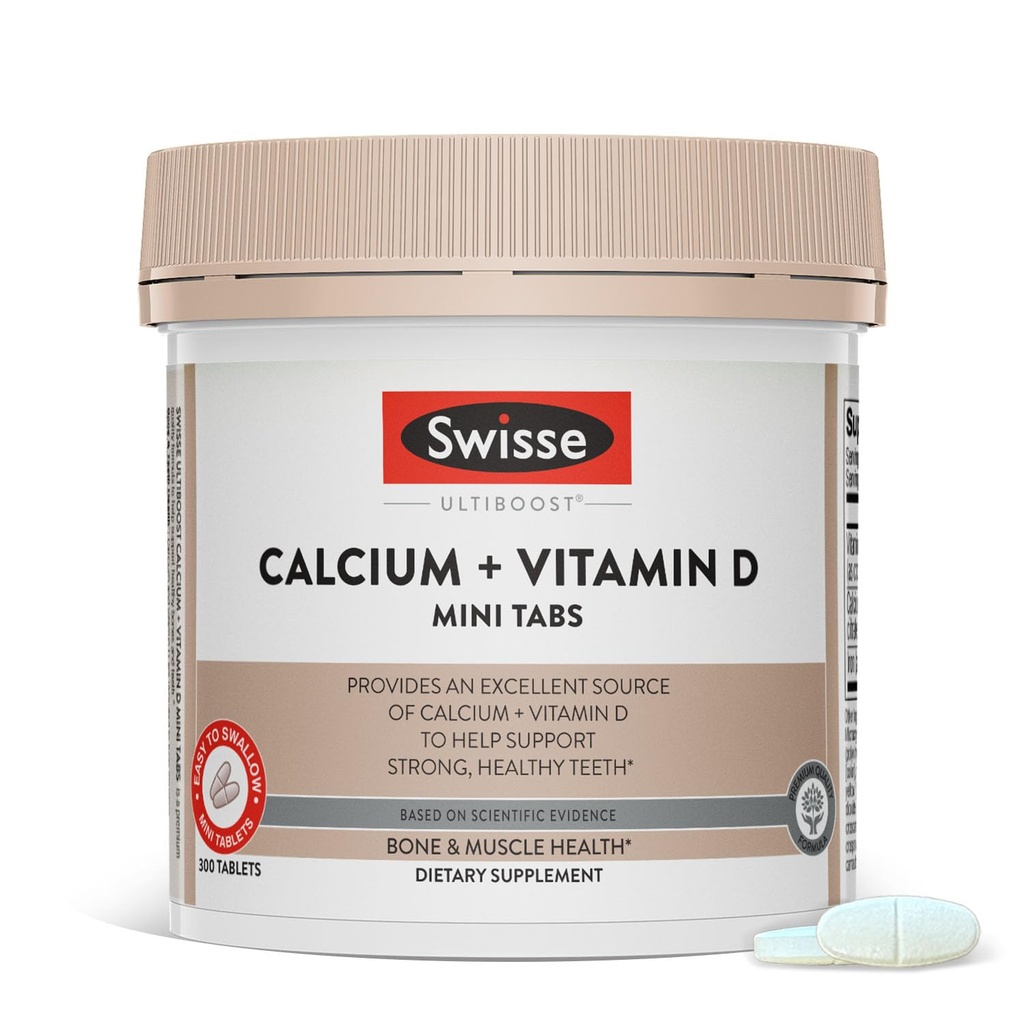 Swisse Calcium dengan Vitamin D3 dan Citrate 830mg 124; Tambahan untuk Perempuan & Men 124; Kekuatan Tulang Dukungan 12.4; Calcio 124; 300 Tablets 124; 2-Bulan Tambahan