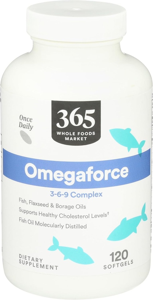 365 oleh Whole Foods Market, Omegaforce 3 6 9 Complex, 120 Softgels