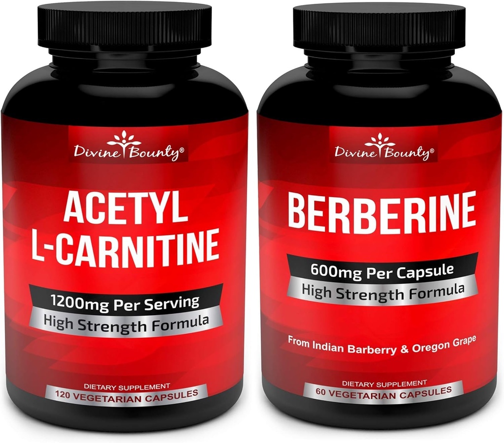 Divine Bounty Acetyl L- Carnitine & Berberine Complex Bundle