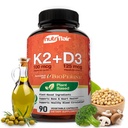 NutriFlair Vitamin D3 (5000iu / 125mcg) + K2 (sebagai Mk7) - Dibuat dengan tanaman - berbasis Ingredisasi Plus BioPerine Black Pepper Extract, 90 Kapsul - Mendukung Imune sehat, Hati dan Kesehatan - Non-GMO Pil